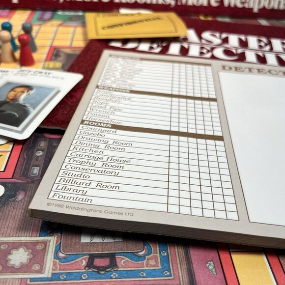 CLUE Master Detective Parker Brothers Original 1988 Complete Brass Tone Weapons - Picture 5 of 16